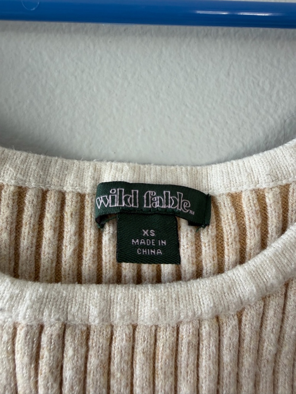 Wild Fable Tan Crop Top Ribbed - Picture 3 of 3